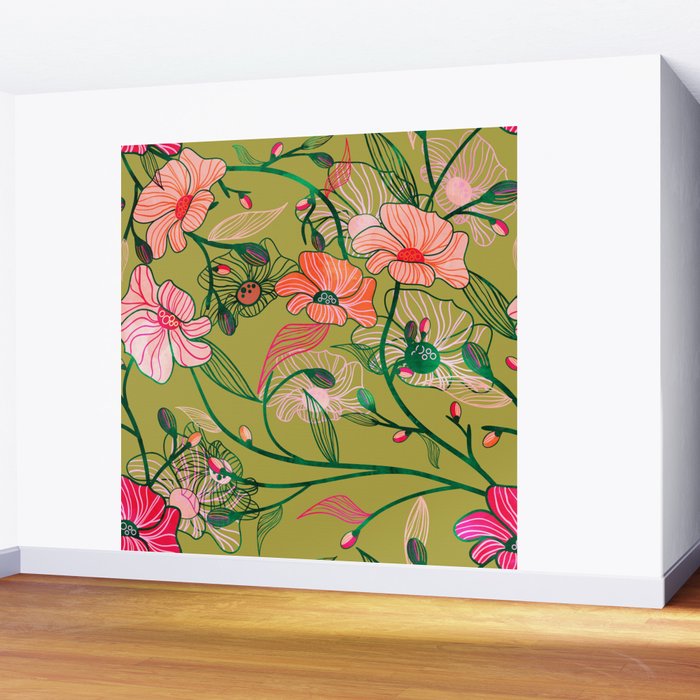 Twinning #illustration #pattern Wall Mural Gallery Image 2