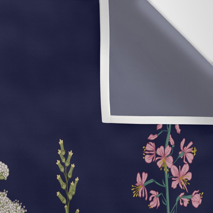 Magical Midnight Garden Wild Flower Art Wall Tapestry Gallery Image 3