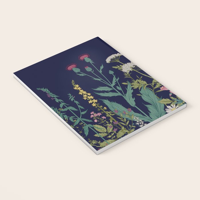 Magical Midnight Garden Wild Flower Art Notebook Gallery Image 3