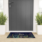 Magical Midnight Garden Wild Flower Art Welcome Mat Gallery Image 3
