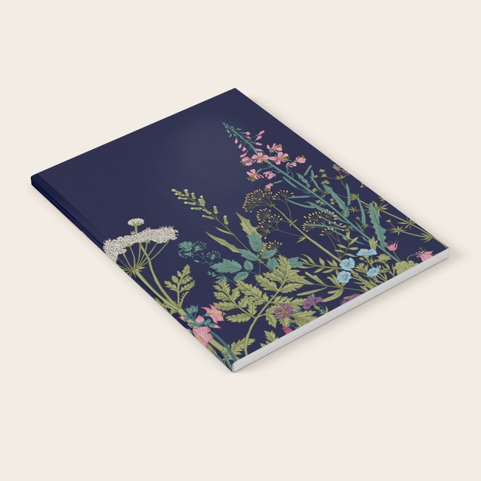 Magical Midnight Garden Wild Flower Art Notebook Gallery Image 2