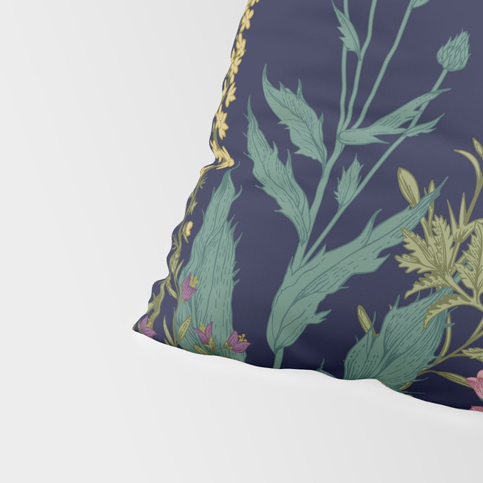 Magical Midnight Garden Wild Flower Art Pillow Sham Gallery Image 4