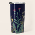 Magical Midnight Garden Wild Flower Art Travel Mug Gallery Image 3