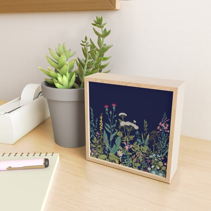 Magical Midnight Garden Wild Flower Art Mini Art Print Gallery Image 2