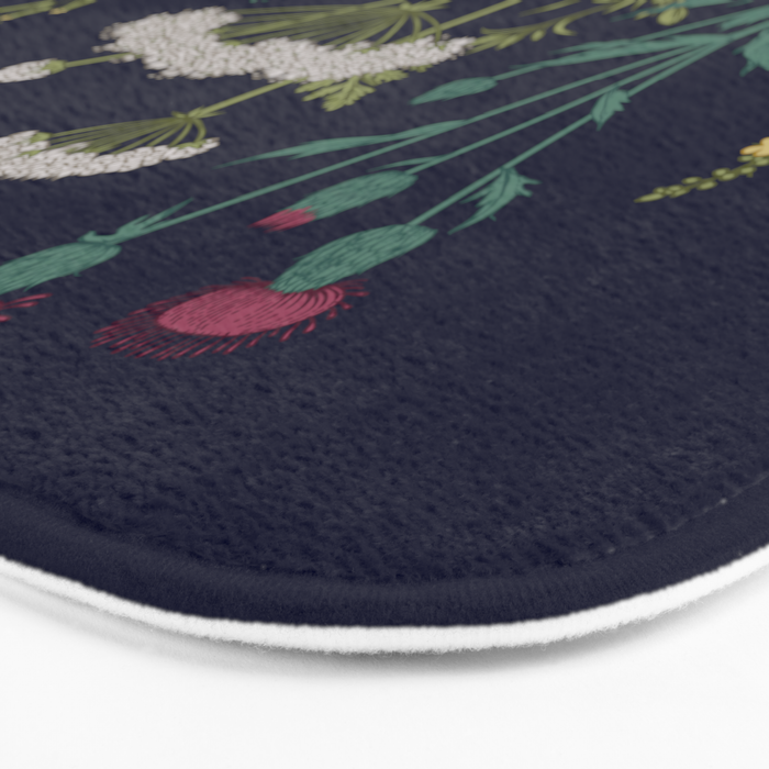 Magical Midnight Garden Wild Flower Art Bath Mat Gallery Image 3