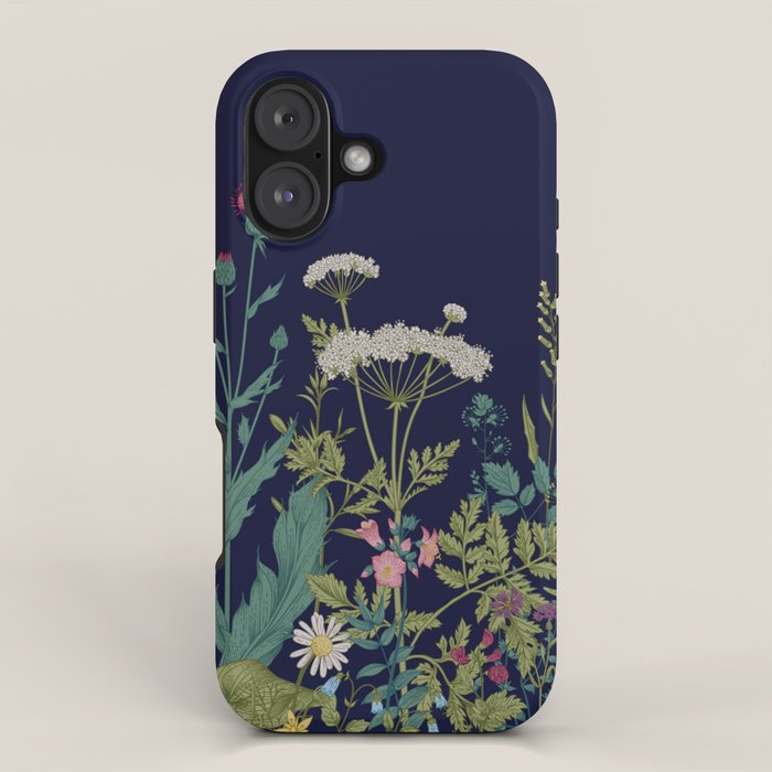 Magical Midnight Garden Wild Flower Art iPhone Case Gallery Image 1