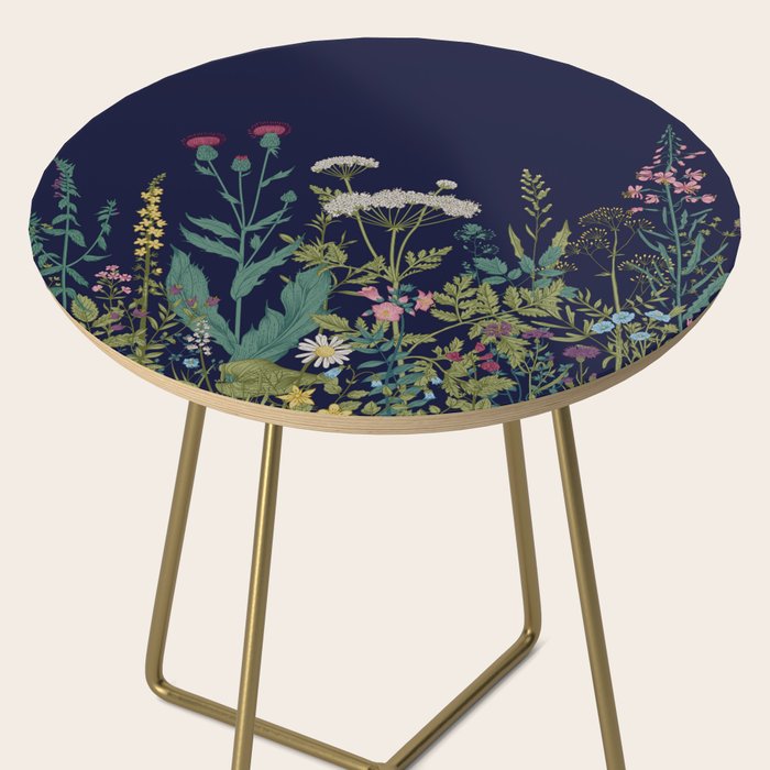 Magical Midnight Garden Wild Flower Art Side Table Gallery Image 2