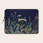 Magical Midnight Garden Wild Flower Art Laptop Sleeve Gallery Image 1