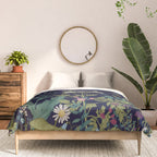 Magical Midnight Garden Wild Flower Art Comforter Gallery Image 3