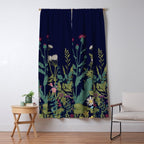 Magical Midnight Garden Wild Flower Art Window Curtain Gallery Image 5