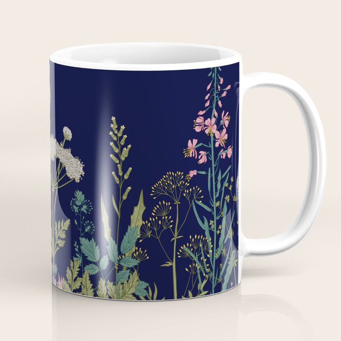 Magical Midnight Garden Wild Flower Art Coffee Mug Gallery Image 1