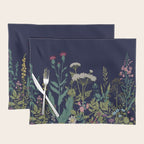 Magical Midnight Garden Wild Flower Art Placemat Gallery Image 1