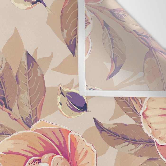 Tropical flowers autumn field Wall Tapestry Gallery Image 3