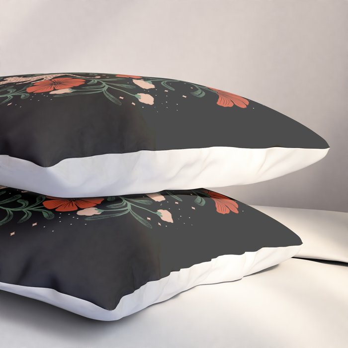 Modern tigers with red poppies Pillow Sham Gallery Image 3