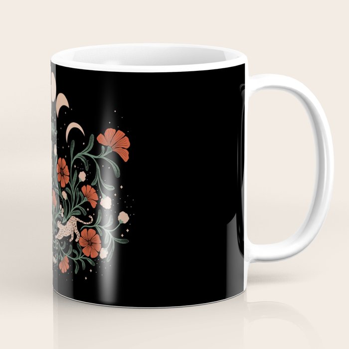 Modern tigers with red poppies Coffee Mug Gallery Image 1