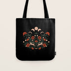 Modern tigers with red poppies Tote Bag Gallery Image 1
