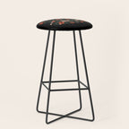 Modern tigers with red poppies Stool Gallery Image 1
