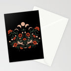 Modern tigers with red poppies Stationery Card Gallery Image 2