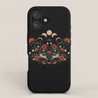 Modern tigers with red poppies iPhone Case Gallery Image 1