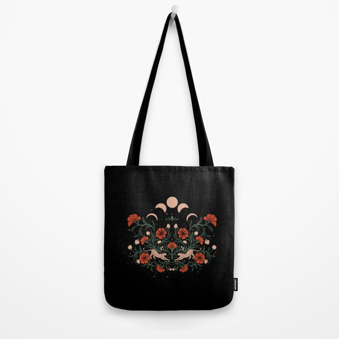 Modern tigers with red poppies Tote Bag Gallery Image 2