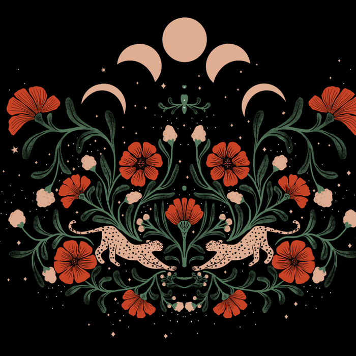 Modern tigers with red poppies Coffee Mug Gallery Image 2