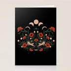 Modern tigers with red poppies Stationery Card Gallery Image 2