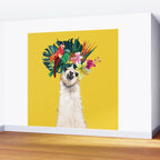 Aloha Hawaiian Llama in Yellow Wall Mural Gallery Image 2