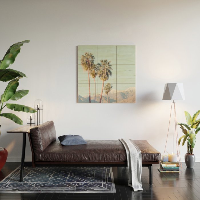 Palm Springs Palm Trees Wood Wall Art Gallery Image 2