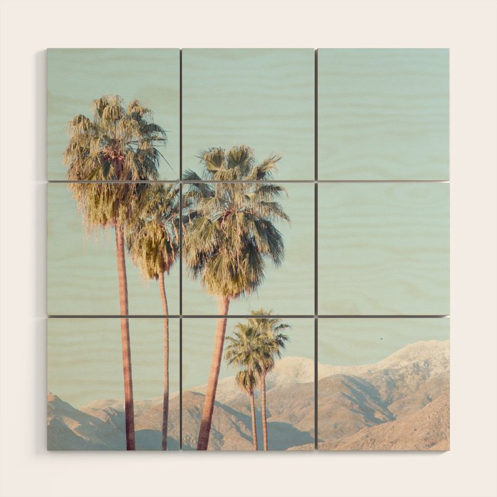Palm Springs Palm Trees Wood Wall Art Gallery Image 1