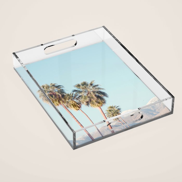 Palm Springs Palm Trees Acrylic Tray Gallery Image 1