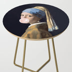 Girl with Pearl Earing Blowing Gum Side Table Gallery Image 2