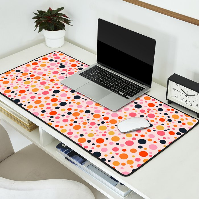 Bubbles: PATTERN 09 | The Peach Edition Desk Mat Gallery Image 2