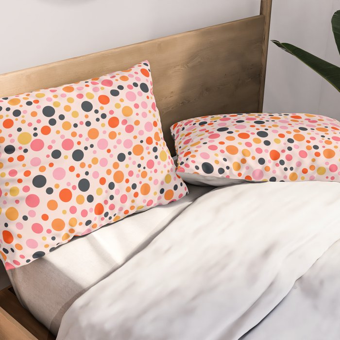 Bubbles: PATTERN 09 | The Peach Edition Pillow Sham Gallery Image 2