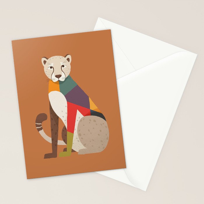 Cheetah Stationery Card Gallery Image 2