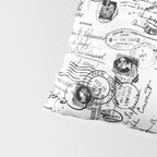 Nostalgic Message Charming Vintage Letters And Postcards Black White Pattern Pillow Sham Gallery Image 4