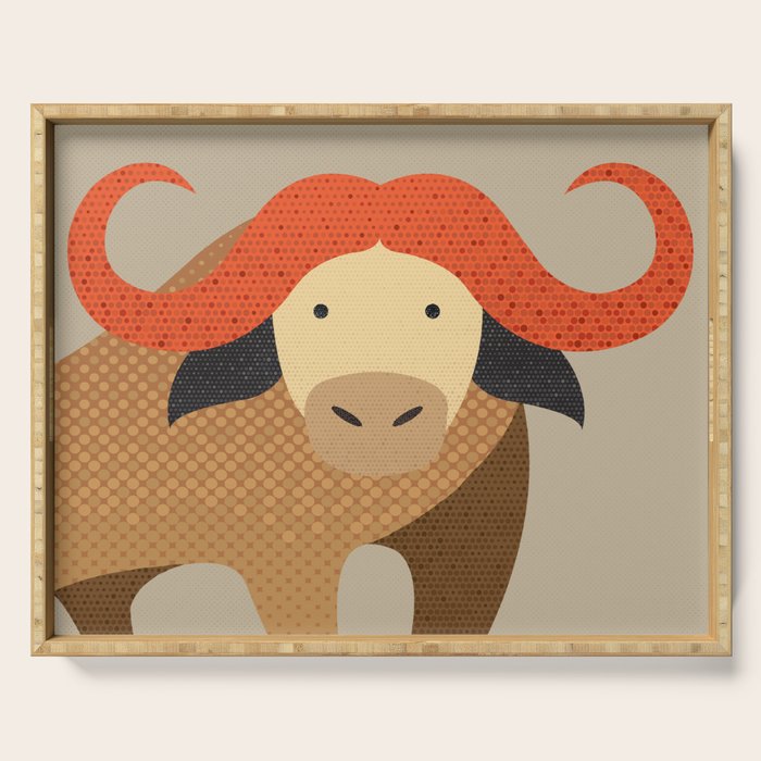Whimsy Cape Buffalo II Serving Tray Gallery Image 1