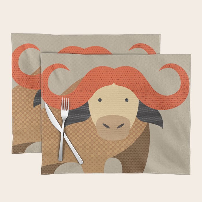 Whimsy Cape Buffalo II Placemat Gallery Image 1