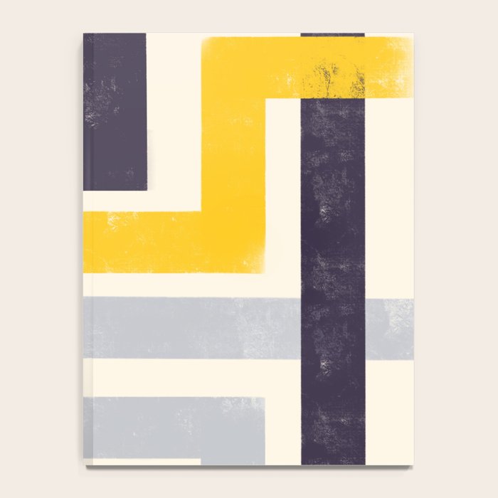 Modern Maze Abstract Geometric Painting  Notebook Gallery Image 4