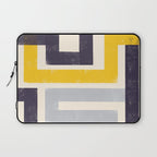 Modern Maze Abstract Geometric Painting  Laptop Sleeve Gallery Image 1
