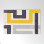 Modern Maze Abstract Geometric Painting  Welcome Mat Gallery Image 1