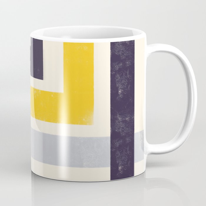 Modern Maze Abstract Geometric Painting  Coffee Mug Gallery Image 1