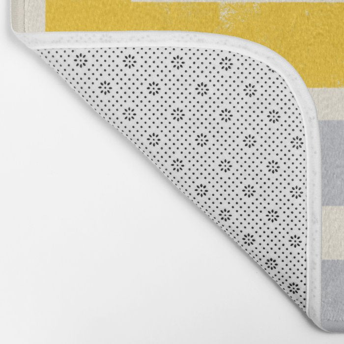 Modern Maze Abstract Geometric Painting  Bath Mat Gallery Image 2