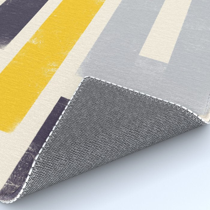 Modern Maze Abstract Geometric Painting  Rug Gallery Image 4