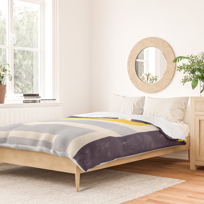 Modern Maze Abstract Geometric Painting  Duvet Cover Gallery Image 2