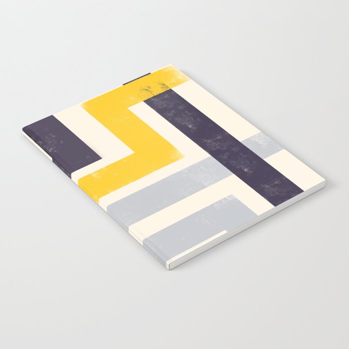 Modern Maze Abstract Geometric Painting  Notebook Gallery Image 2