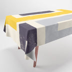 Modern Maze Abstract Geometric Painting  Tablecloth Gallery Image 1