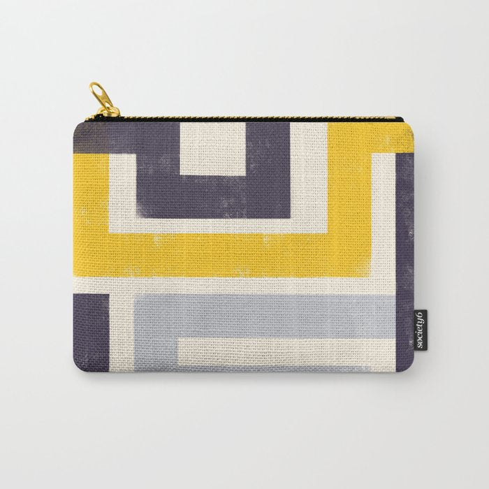 Modern Maze Abstract Geometric Painting  Carry All Pouch Gallery Image 1