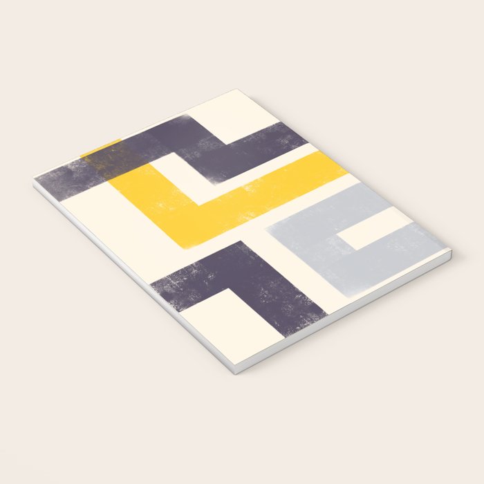 Modern Maze Abstract Geometric Painting  Notebook Gallery Image 3