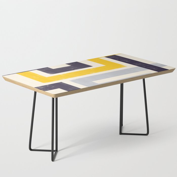 Modern Maze Abstract Geometric Painting  Coffee Table Gallery Image 1