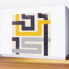 Modern Maze Abstract Geometric Painting  Wall Mural Gallery Image 2